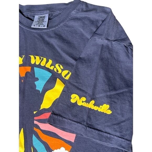 Lainey Wilson’s Bell bottoms Up Silhouette T Shirt Navy Large Nashville - Picture 3 of 4